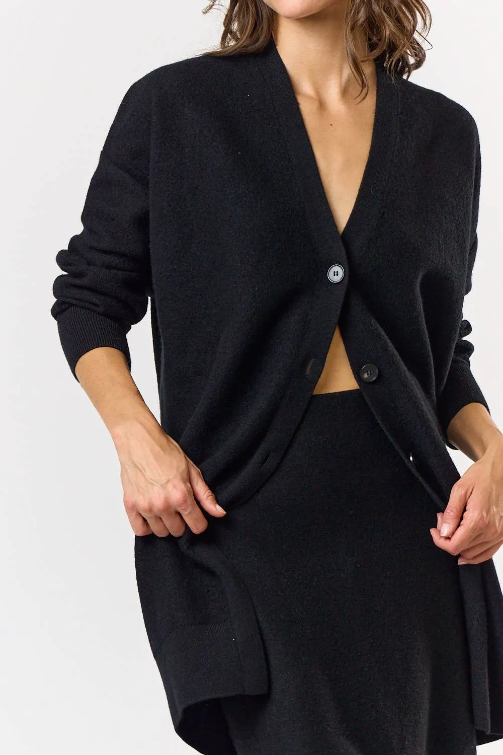 OVERSIZED BUTTON UP CARDIGAN