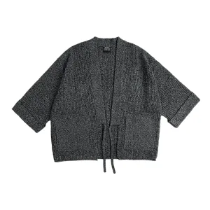 Oversized kimono ribbed cardigan sweater