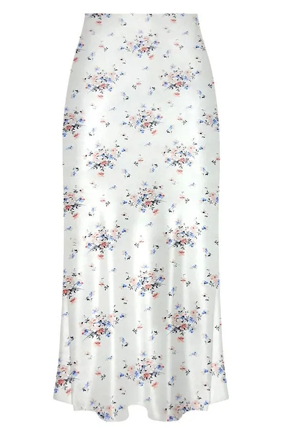 Parien Floral Silk A-line Skirt( Clearance Sale)