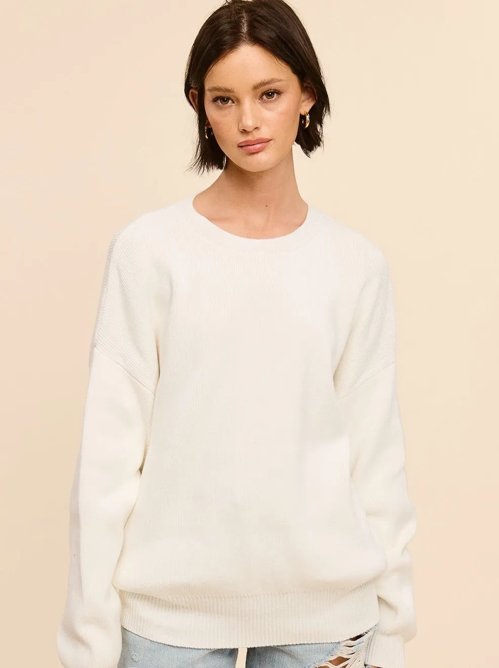 Perfectly Oversized Crew - Ivory