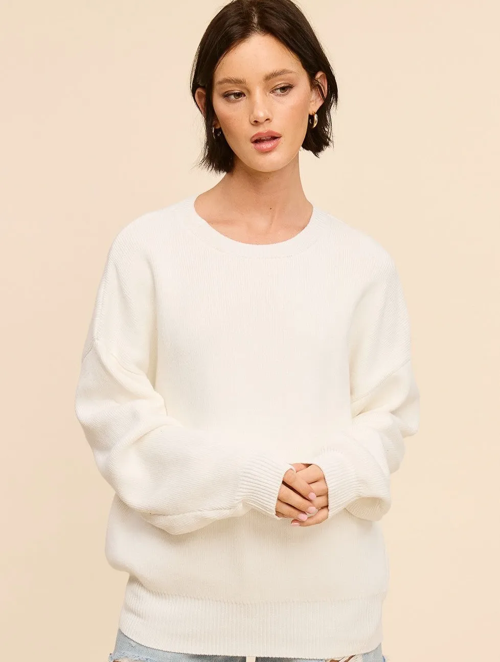 Perfectly Oversized Crew - Ivory