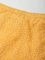 plusS Women Yellow Solid A-Line Midi Skirt