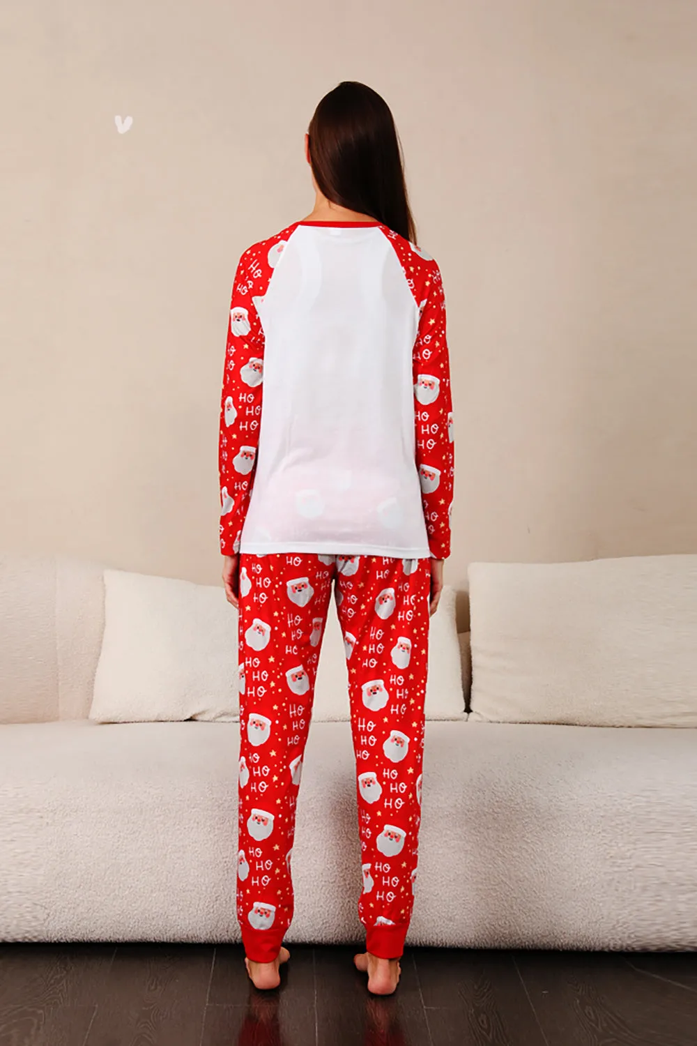 Red Deer Print Family Christmas Pajamas