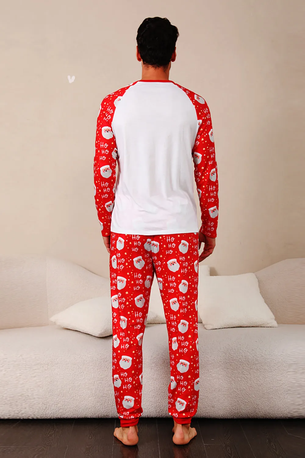 Red Deer Print Family Christmas Pajamas