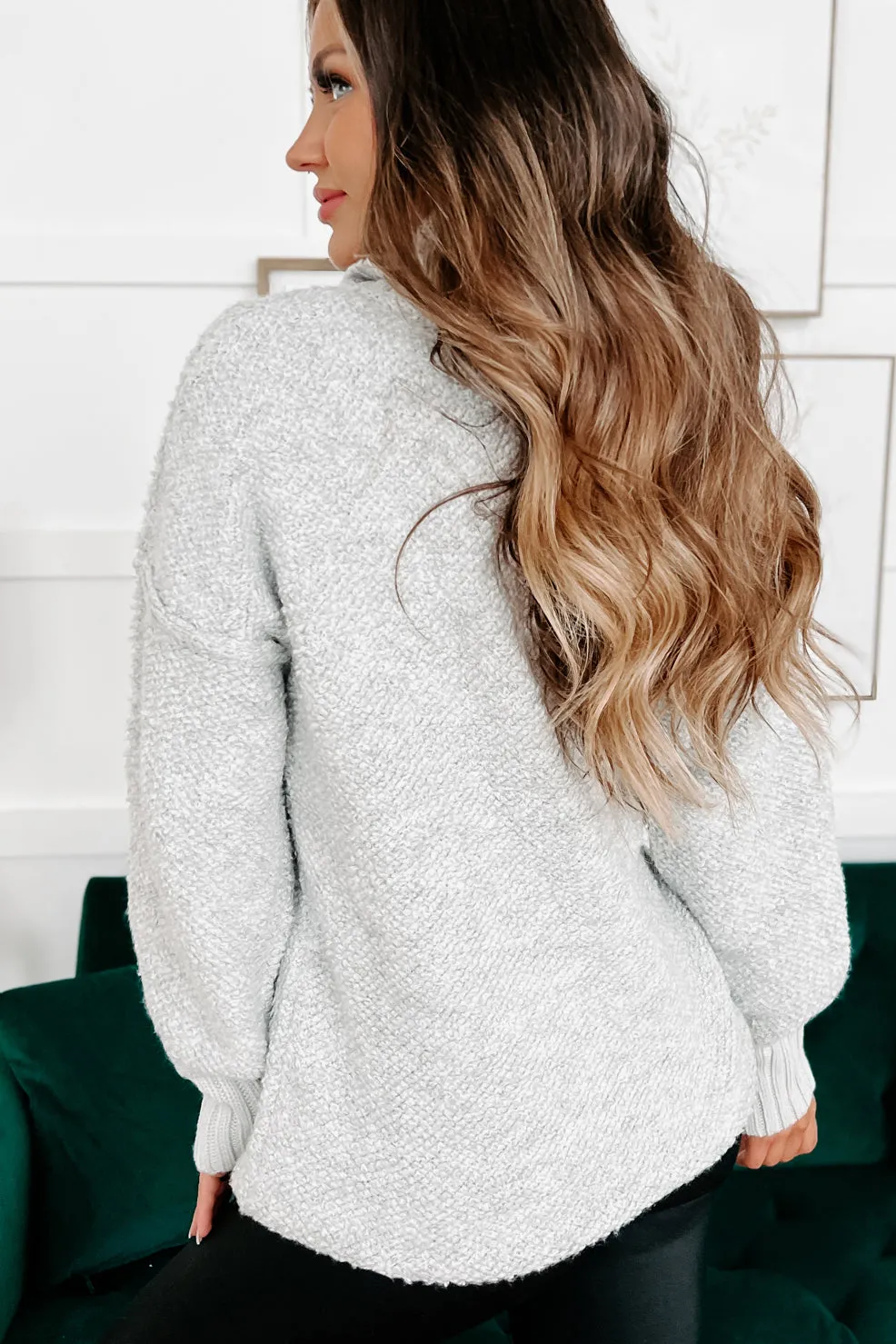 Slippery Slope Turtleneck Sweater (Heather Grey)