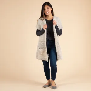 Soft Knit Short Sleeve Hooded Cardigan