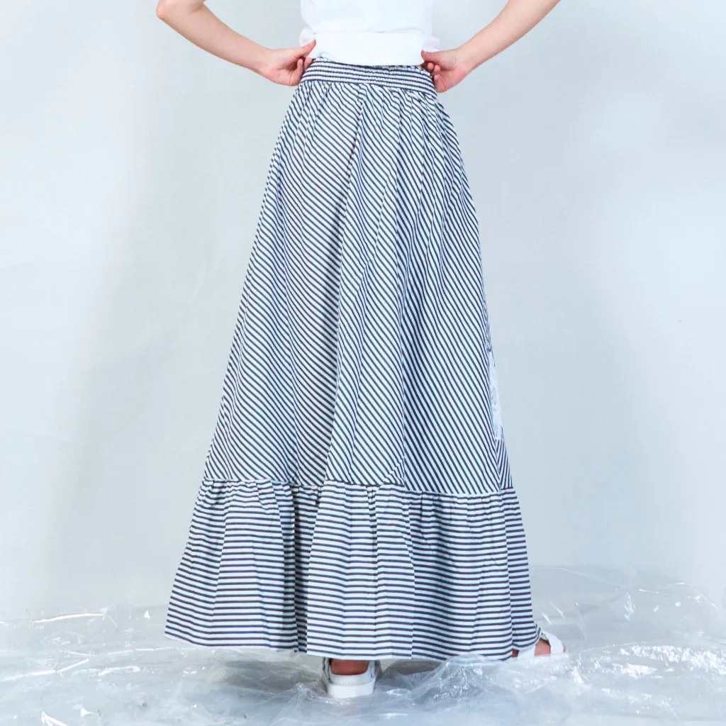 Striped A-line skirt withdetails wholesale