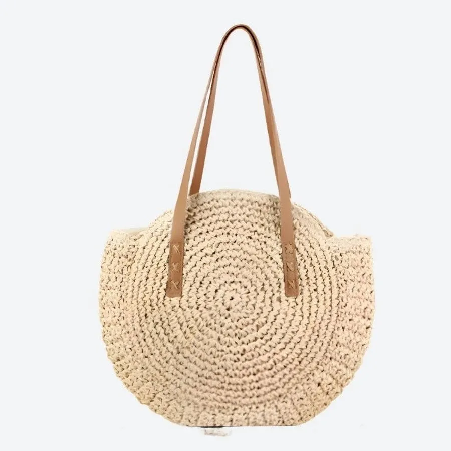 Stylish Round Woven Straw Bags