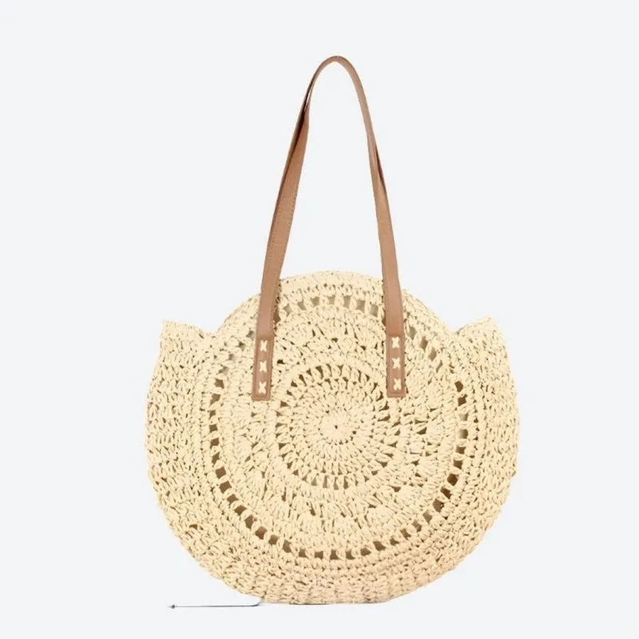 Stylish Round Woven Straw Bags
