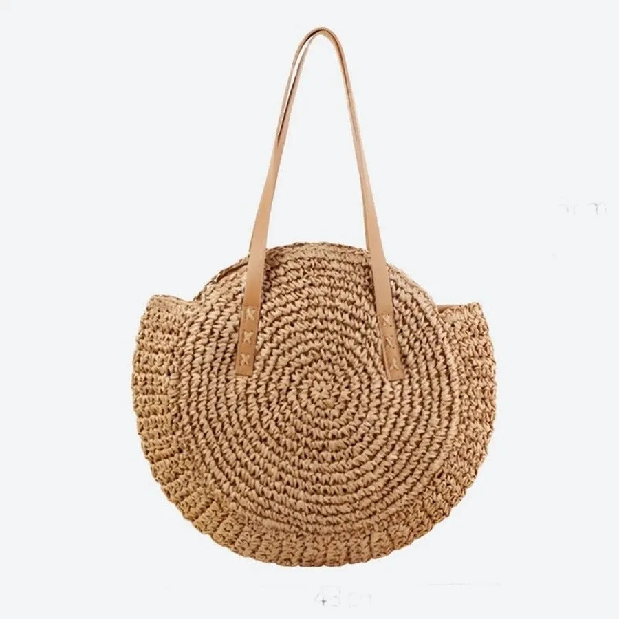 Stylish Round Woven Straw Bags