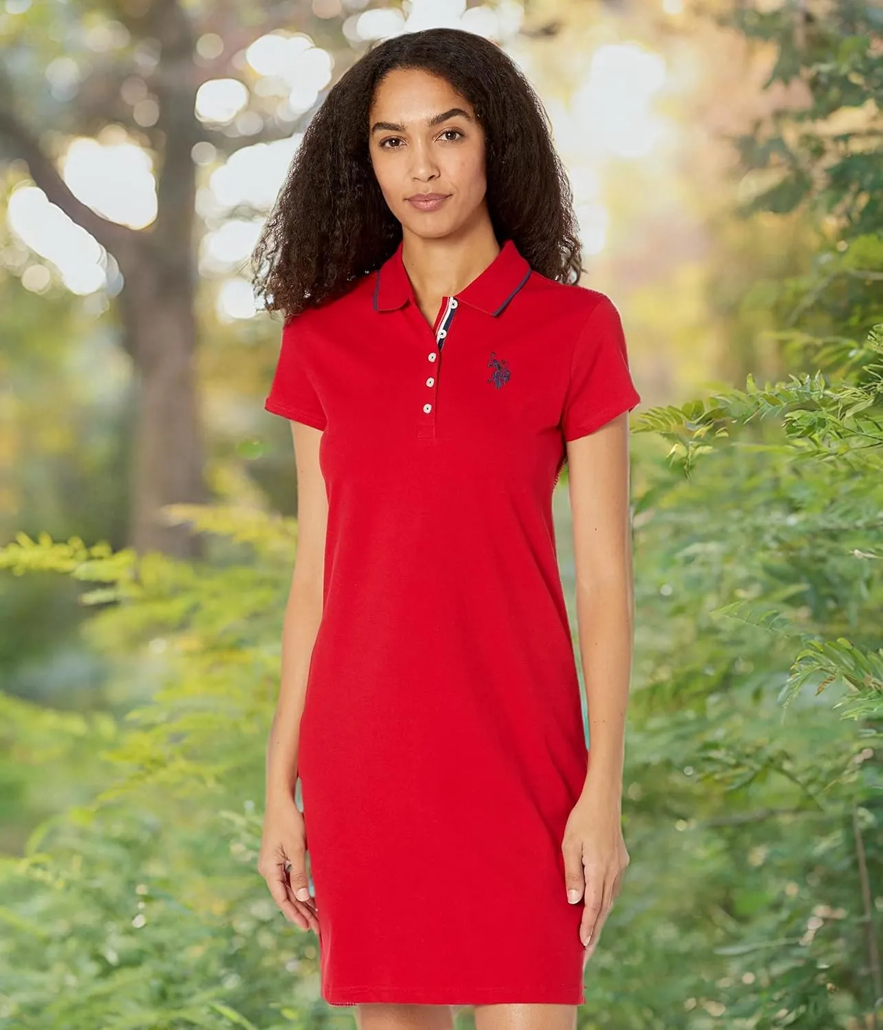 TIPPED POLO DRESS