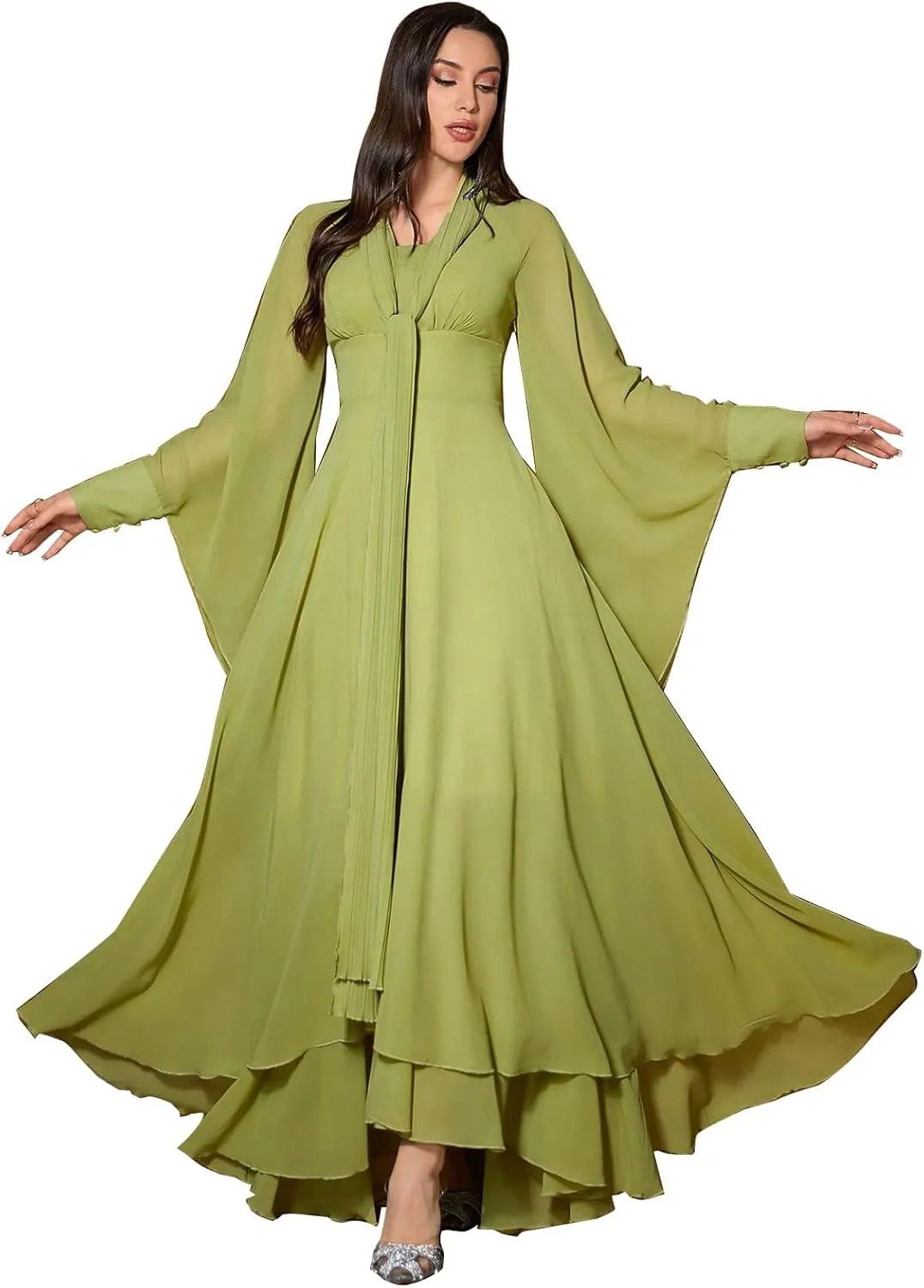 TOLEEN Summer Floral Dresses for Women Long Sleeve Casual Style Beach Swing Dresses