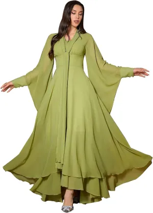 TOLEEN Summer Floral Dresses for Women Long Sleeve Casual Style Beach Swing Dresses