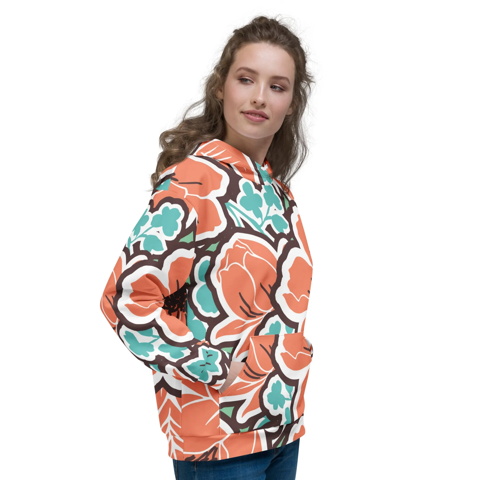 Valentines Day Hoodie - Flower (Glamourange Valentine Day Gifts Hoodies - Design 003)