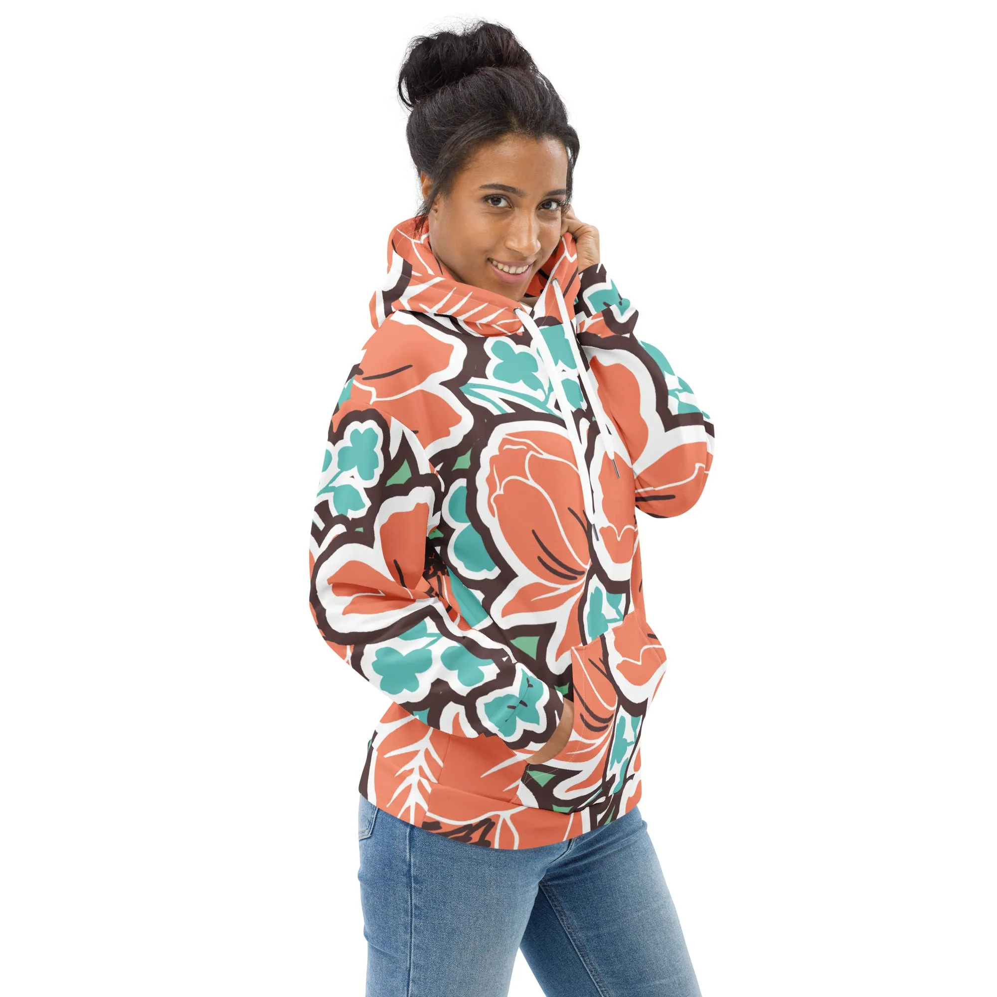 Valentines Day Hoodie - Flower (Glamourange Valentine Day Gifts Hoodies - Design 003)