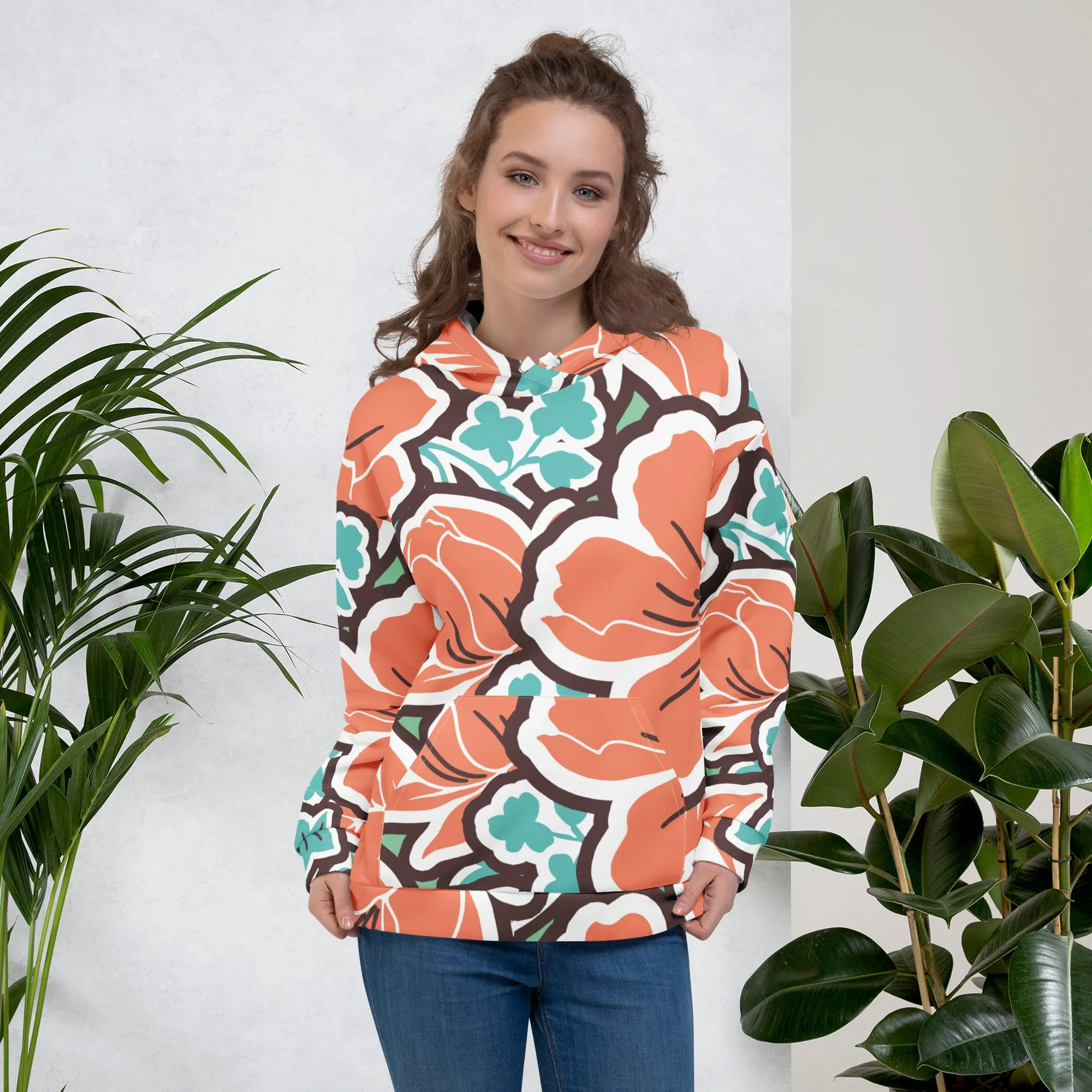 Valentines Day Hoodie - Flower (Glamourange Valentine Day Gifts Hoodies - Design 003)