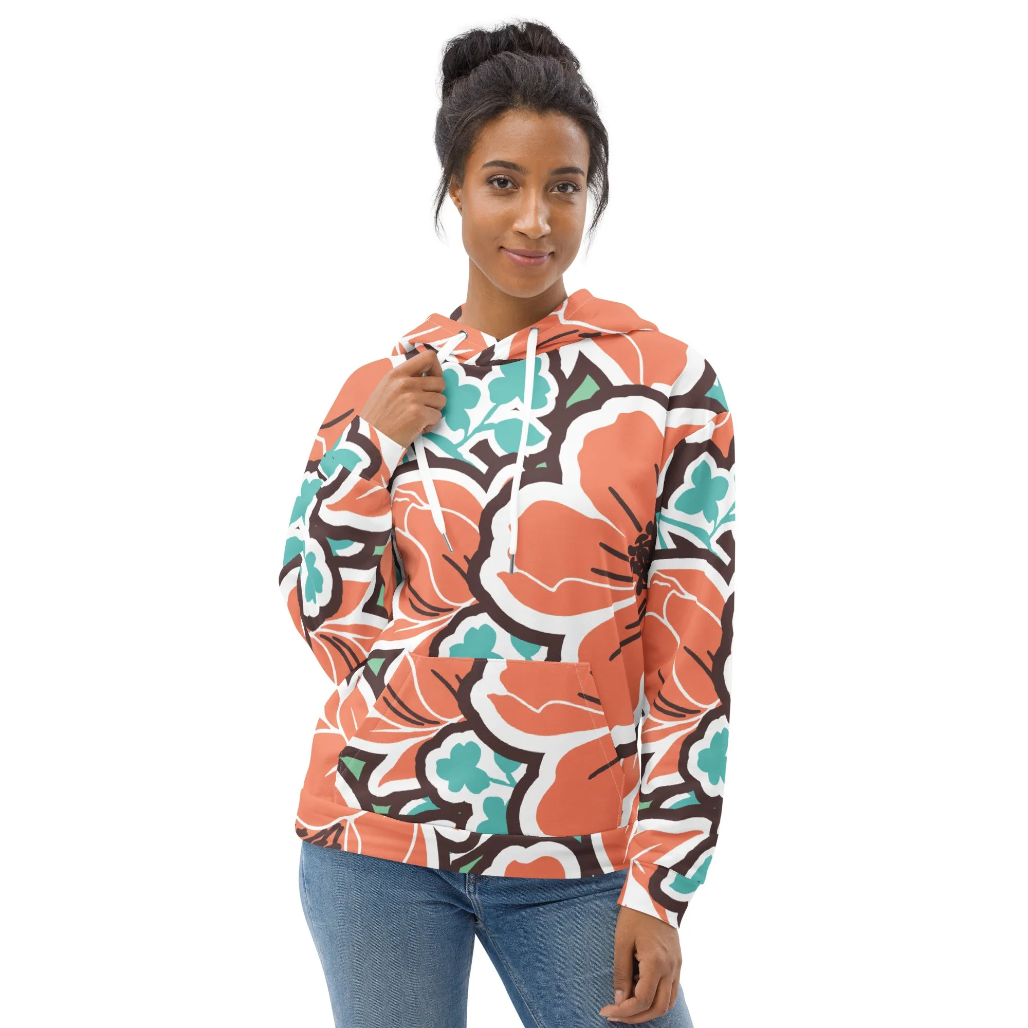 Valentines Day Hoodie - Flower (Glamourange Valentine Day Gifts Hoodies - Design 003)