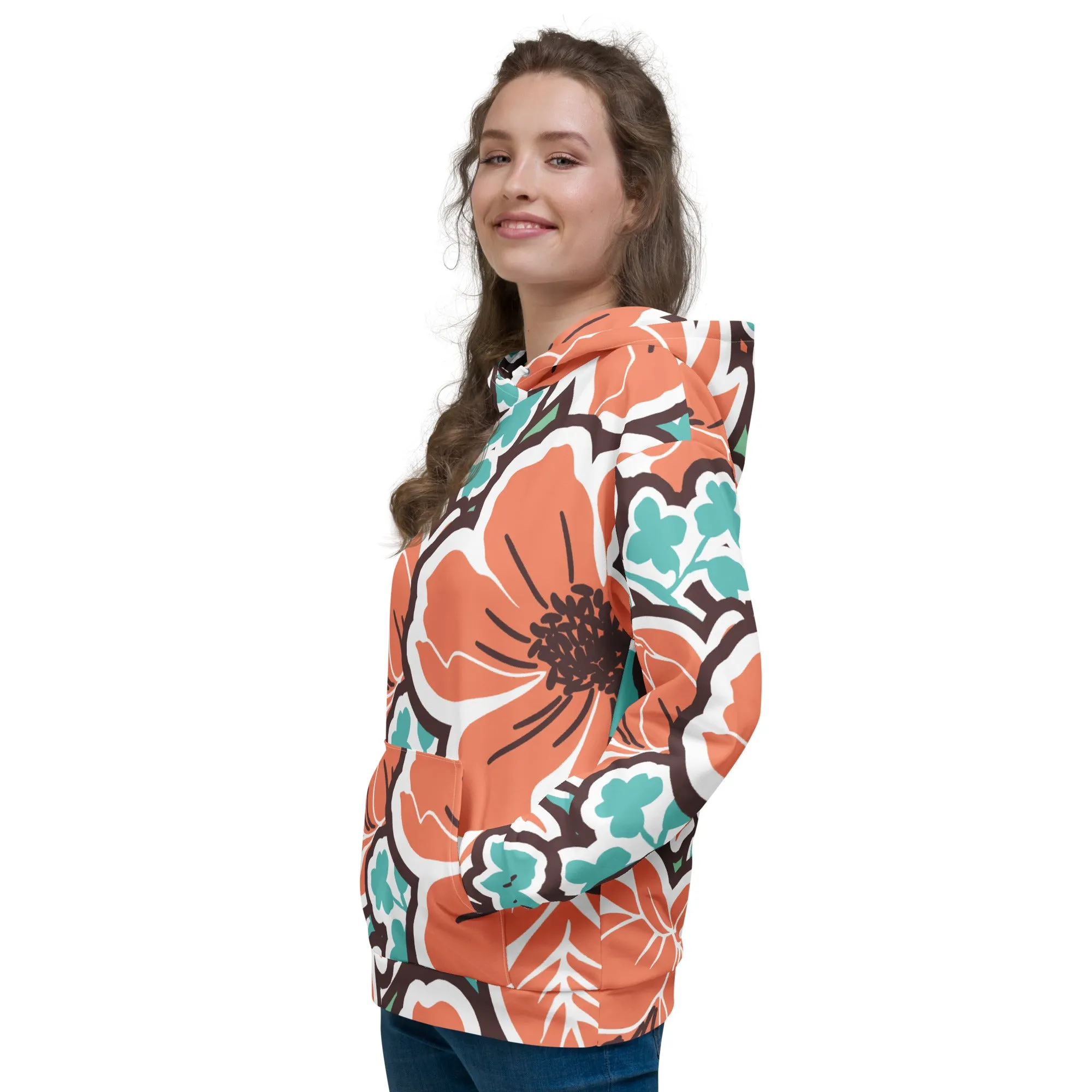 Valentines Day Hoodie - Flower (Glamourange Valentine Day Gifts Hoodies - Design 003)