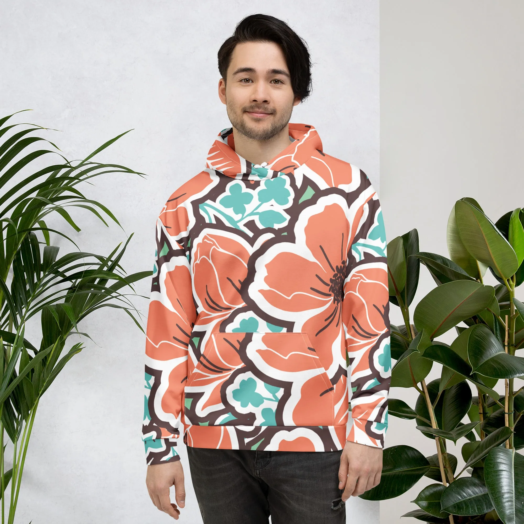 Valentines Day Hoodie - Flower (Glamourange Valentine Day Gifts Hoodies - Design 003)