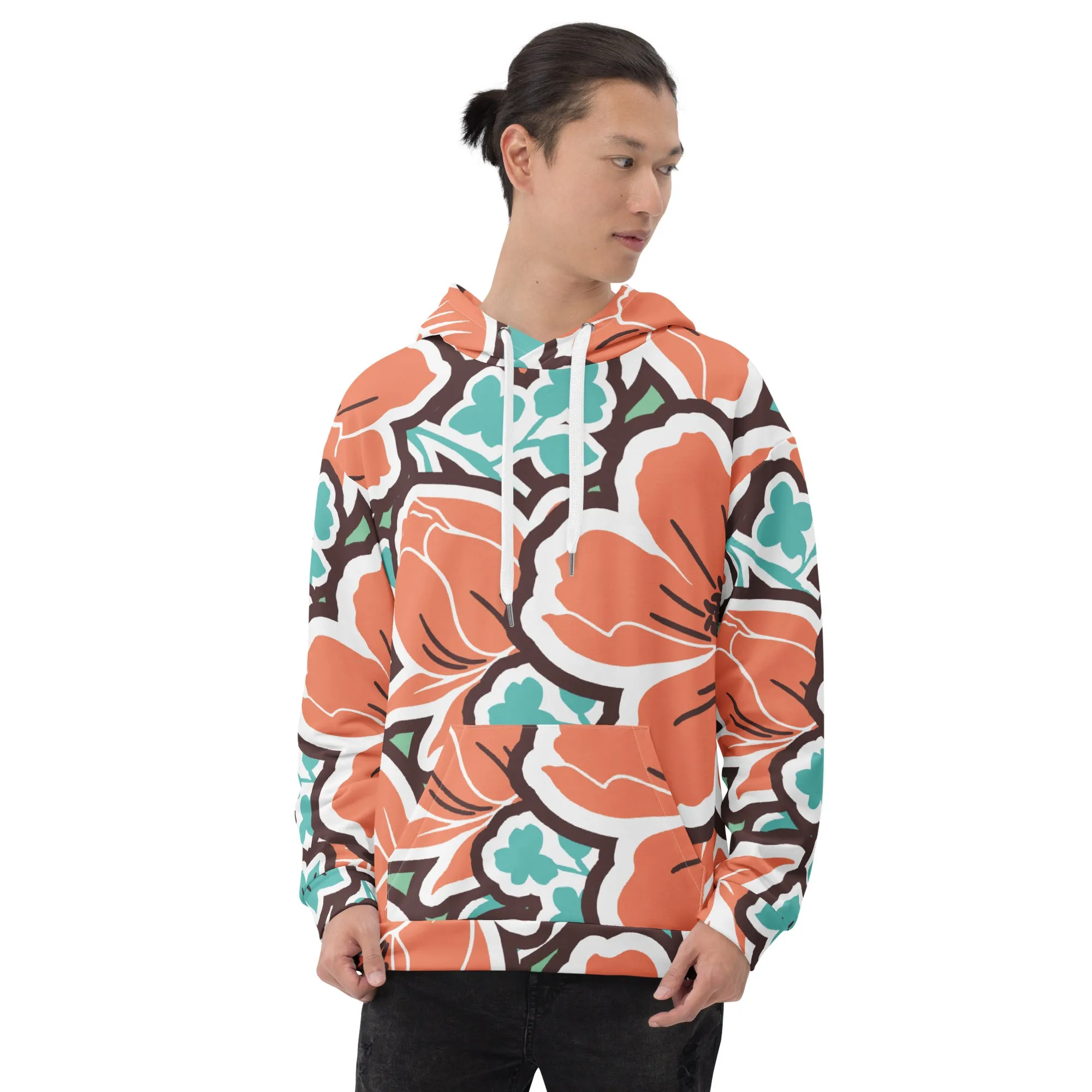 Valentines Day Hoodie - Flower (Glamourange Valentine Day Gifts Hoodies - Design 003)