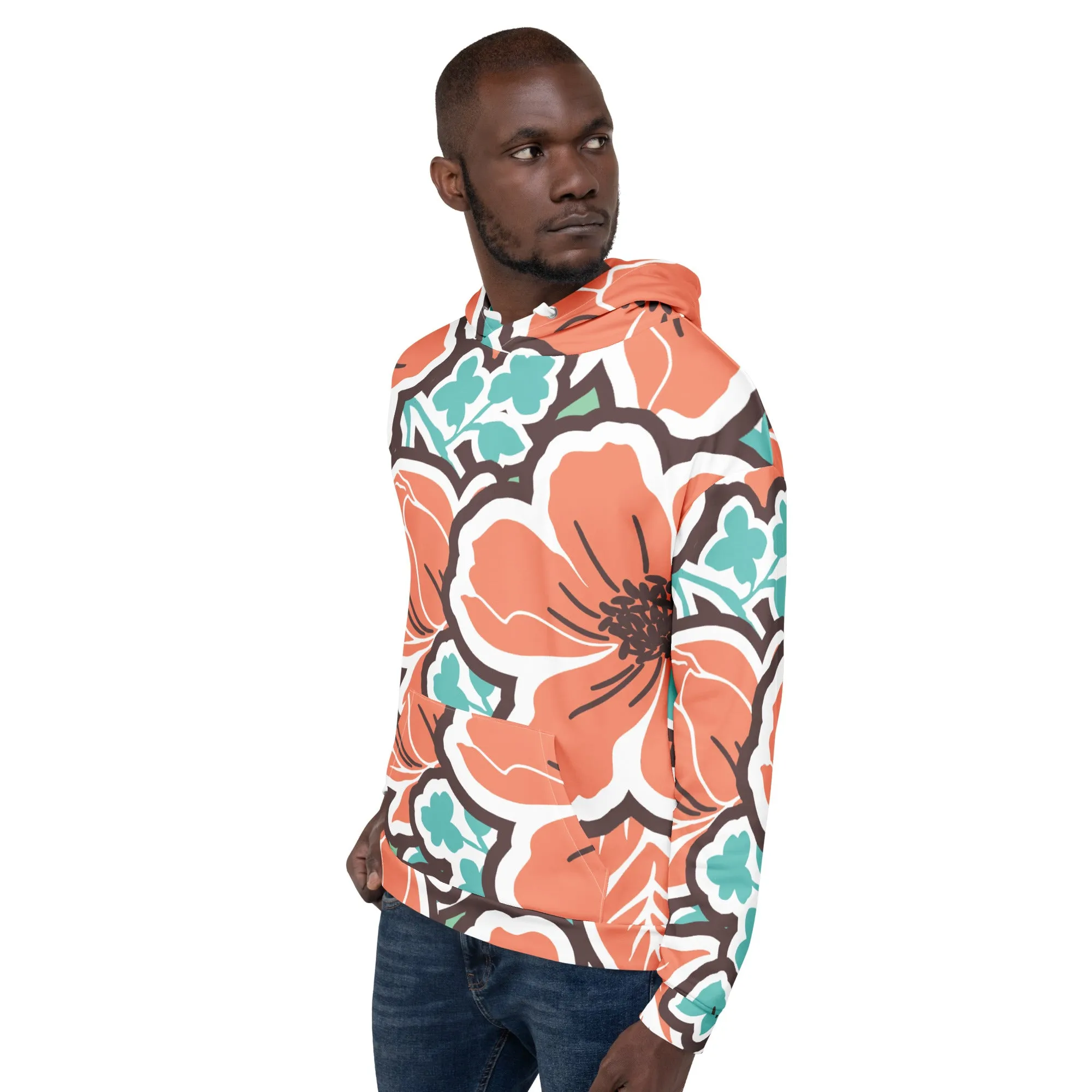 Valentines Day Hoodie - Flower (Glamourange Valentine Day Gifts Hoodies - Design 003)