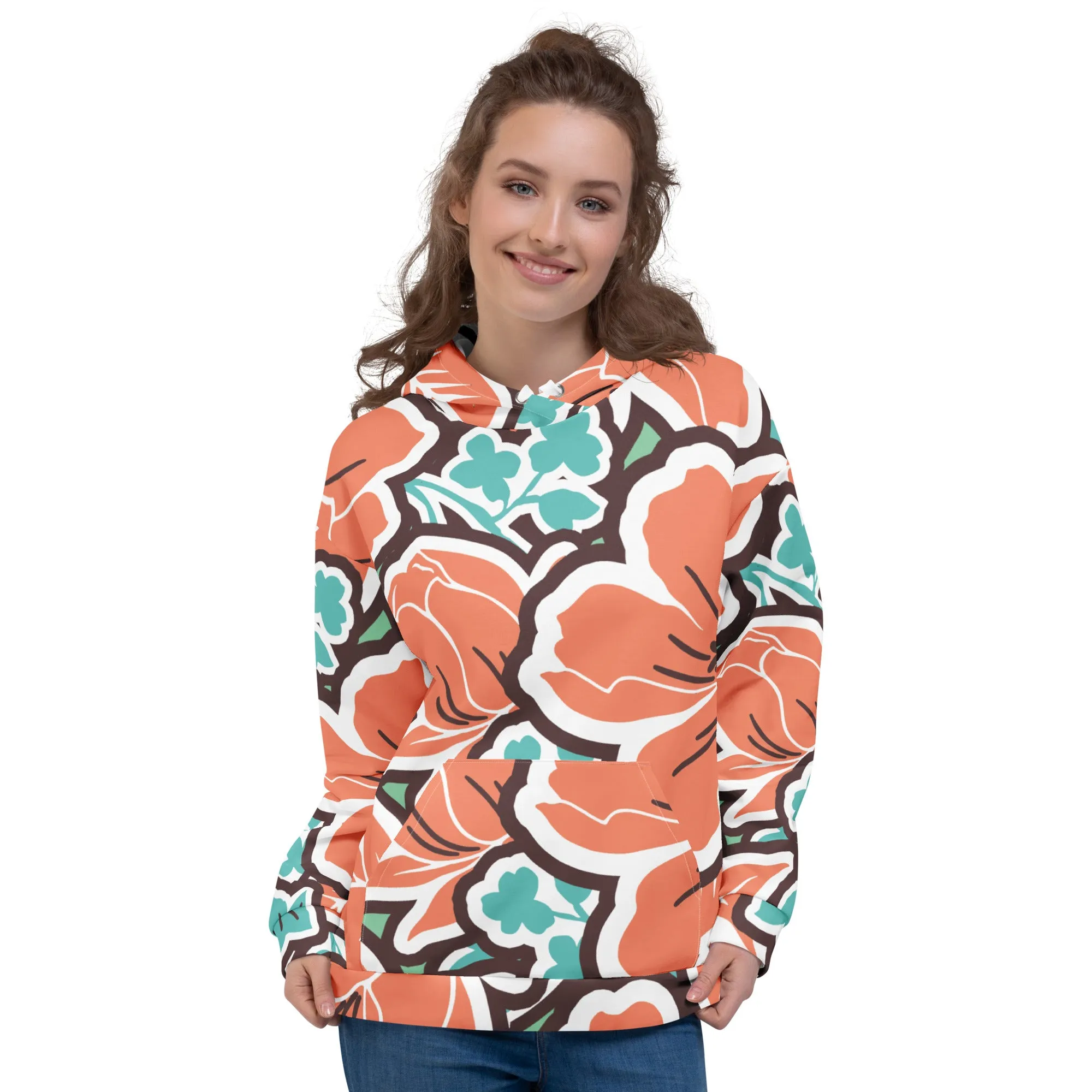 Valentines Day Hoodie - Flower (Glamourange Valentine Day Gifts Hoodies - Design 003)