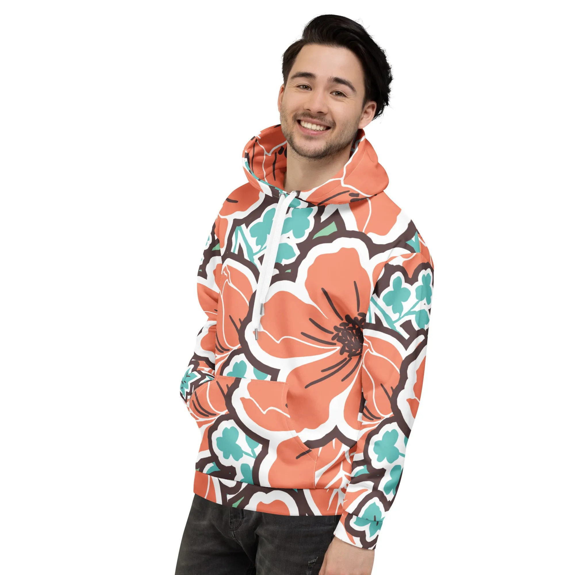 Valentines Day Hoodie - Flower (Glamourange Valentine Day Gifts Hoodies - Design 003)
