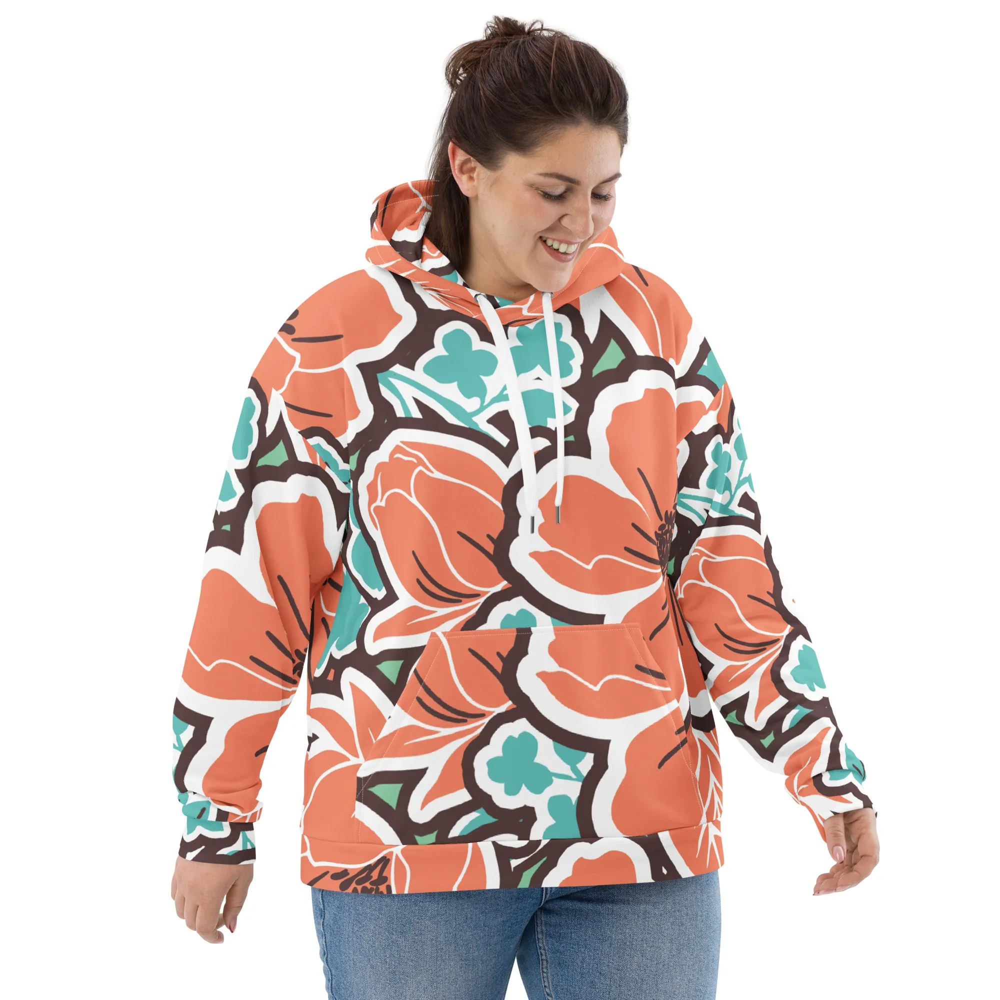 Valentines Day Hoodie - Flower (Glamourange Valentine Day Gifts Hoodies - Design 003)