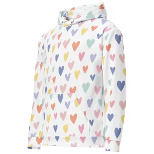 Valentines Day Hoodie - Love Hearts (Glamourange Valentine Day Gifts Hoodies - Design 0010)