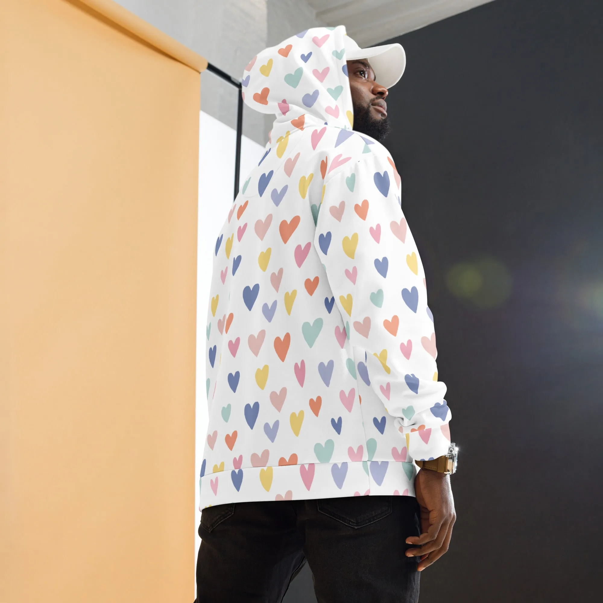 Valentines Day Hoodie - Love Hearts (Glamourange Valentine Day Gifts Hoodies - Design 0010)