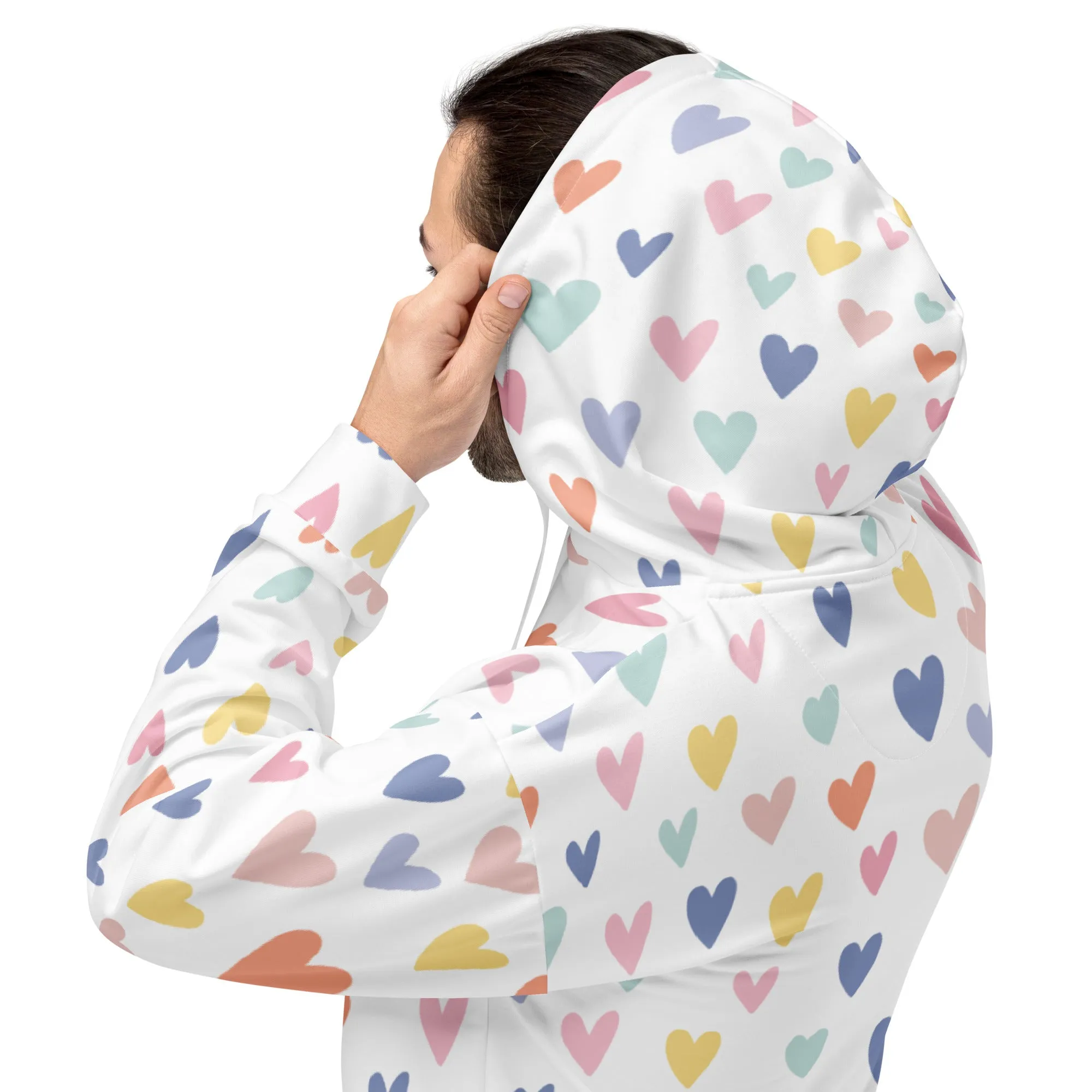 Valentines Day Hoodie - Love Hearts (Glamourange Valentine Day Gifts Hoodies - Design 0010)