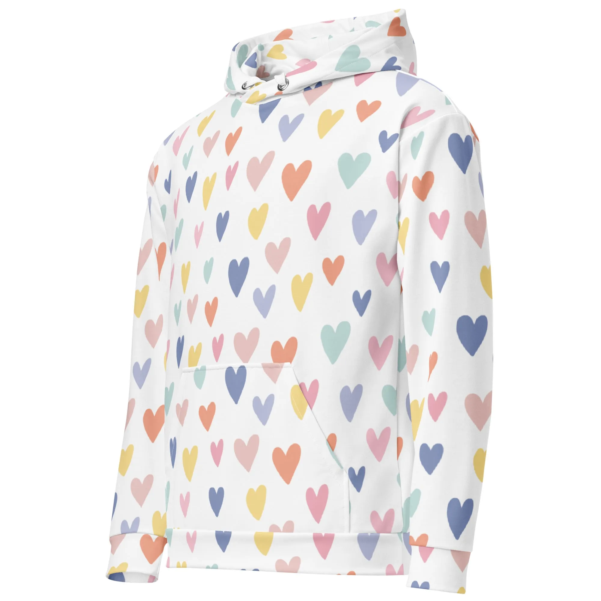 Valentines Day Hoodie - Love Hearts (Glamourange Valentine Day Gifts Hoodies - Design 0010)