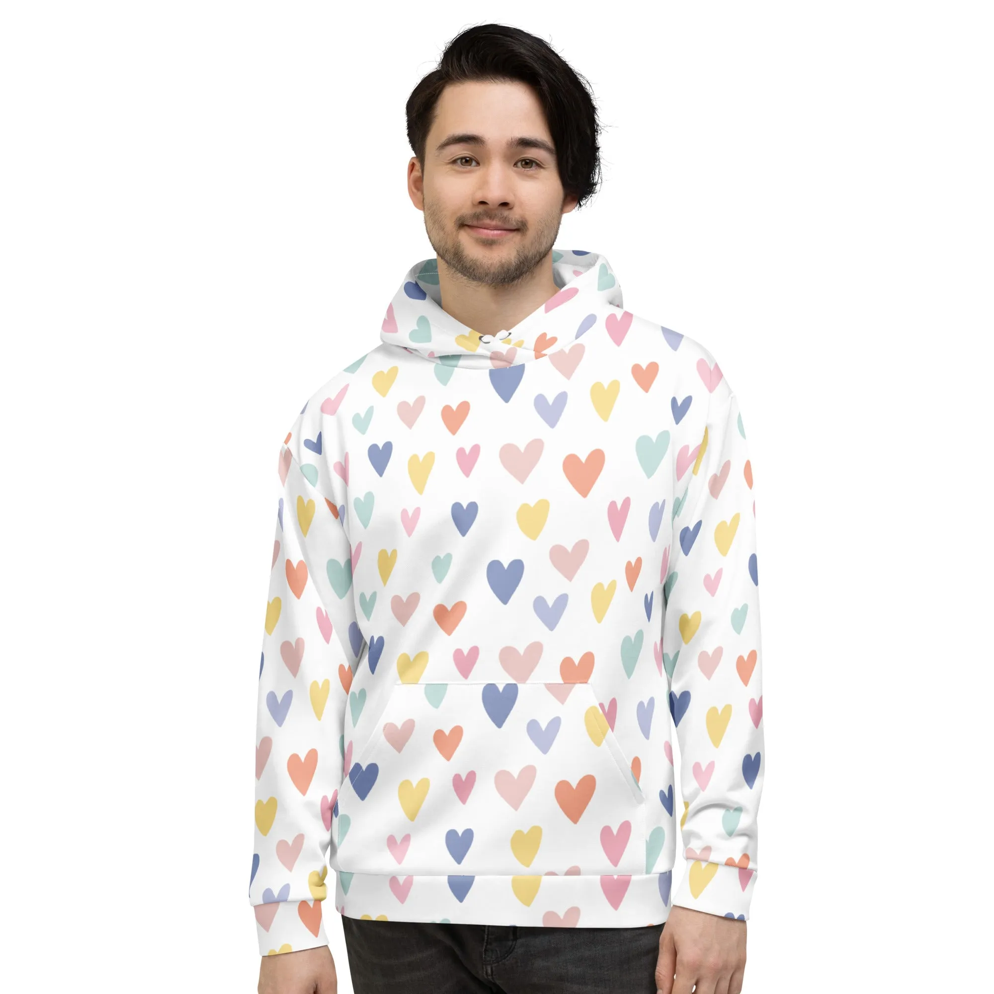 Valentines Day Hoodie - Love Hearts (Glamourange Valentine Day Gifts Hoodies - Design 0010)