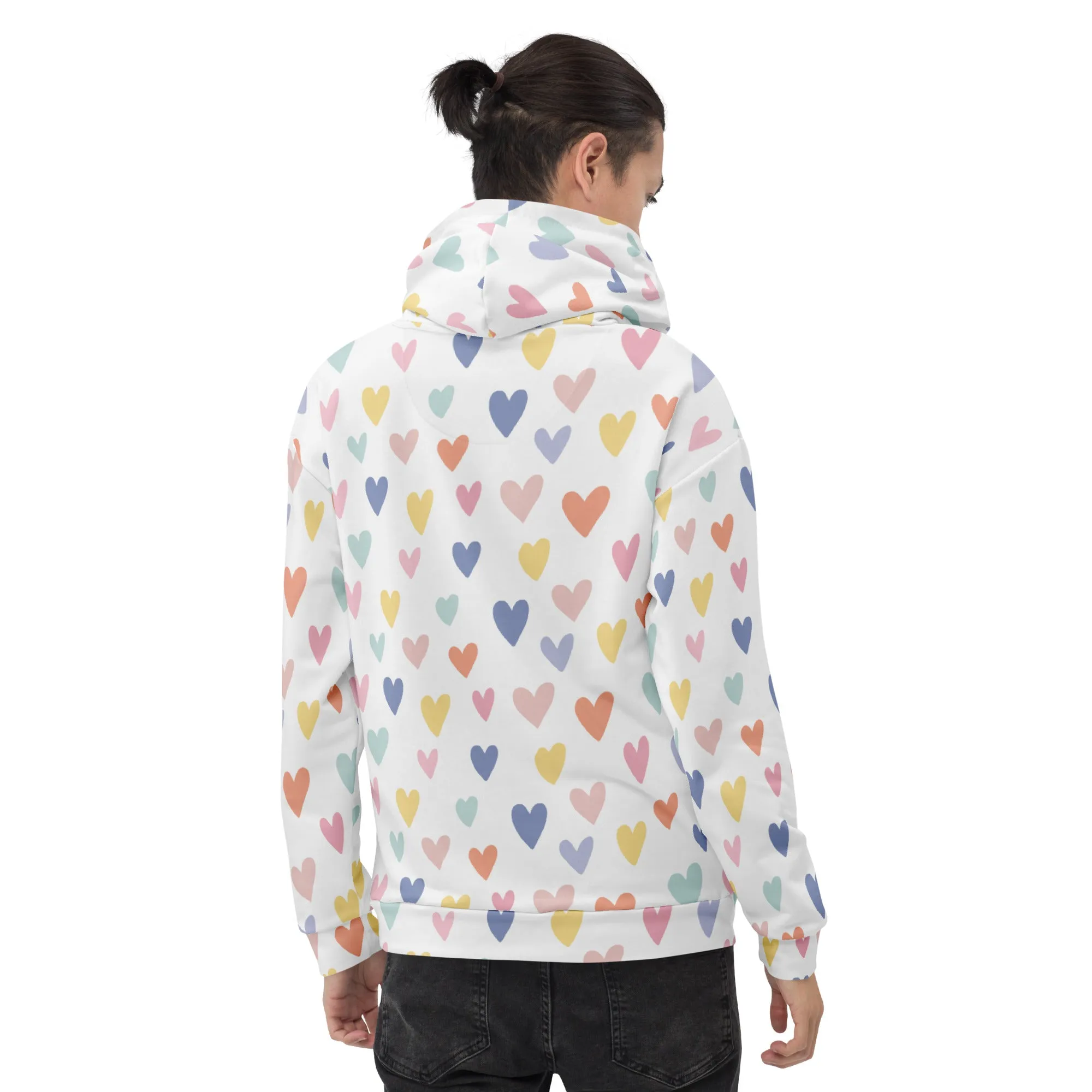 Valentines Day Hoodie - Love Hearts (Glamourange Valentine Day Gifts Hoodies - Design 0010)
