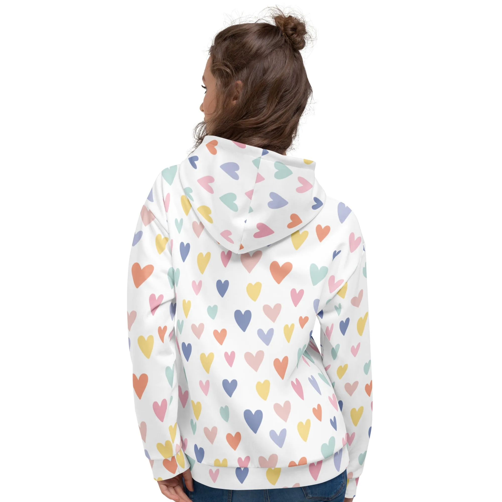 Valentines Day Hoodie - Love Hearts (Glamourange Valentine Day Gifts Hoodies - Design 0010)
