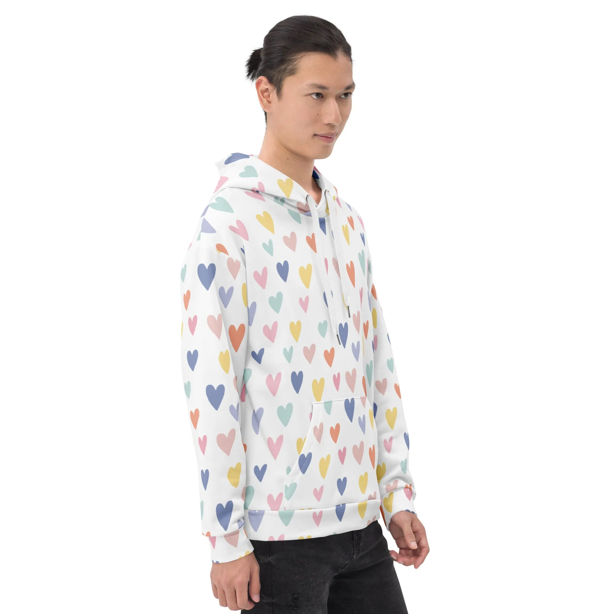 Valentines Day Hoodie - Love Hearts (Glamourange Valentine Day Gifts Hoodies - Design 0010)