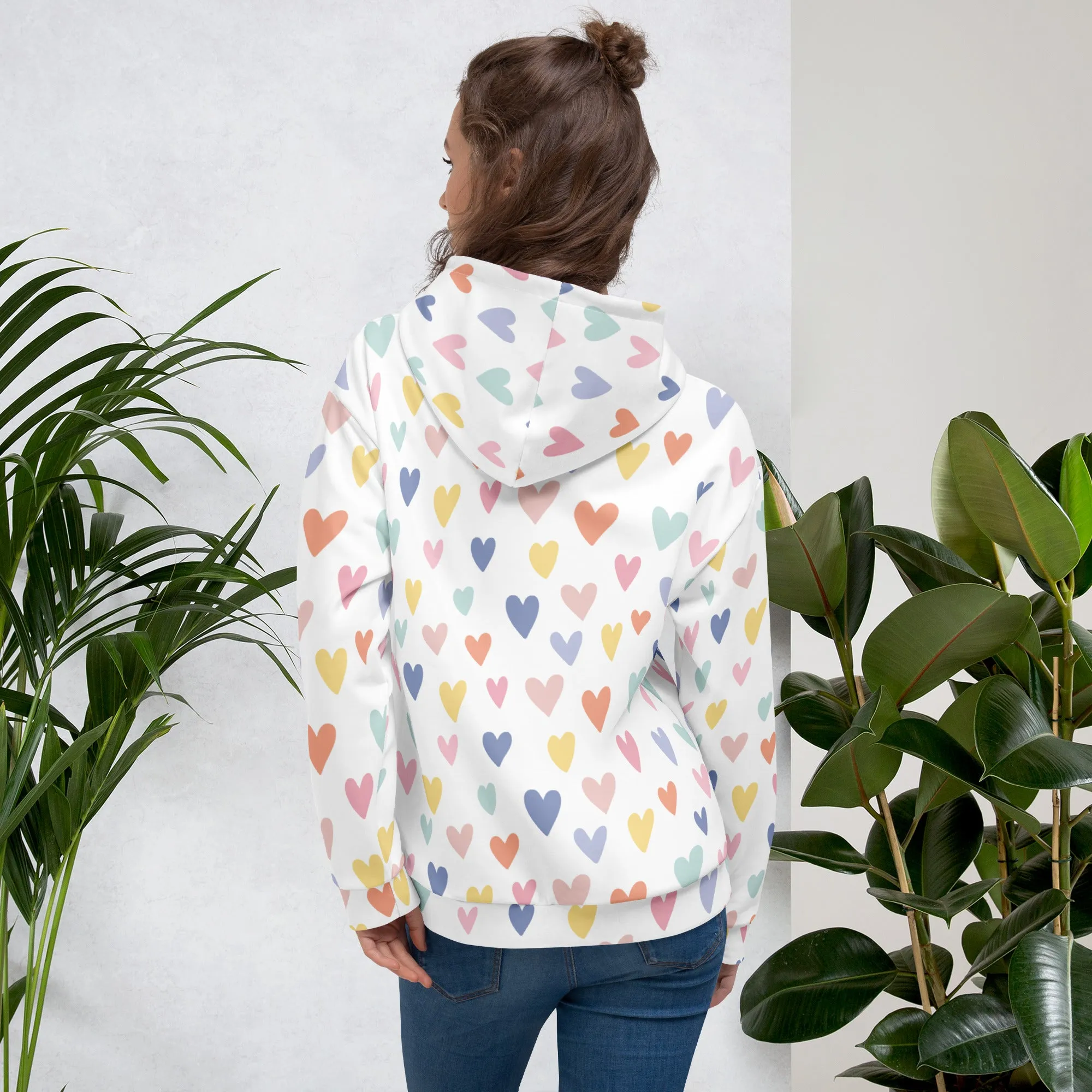 Valentines Day Hoodie - Love Hearts (Glamourange Valentine Day Gifts Hoodies - Design 0010)