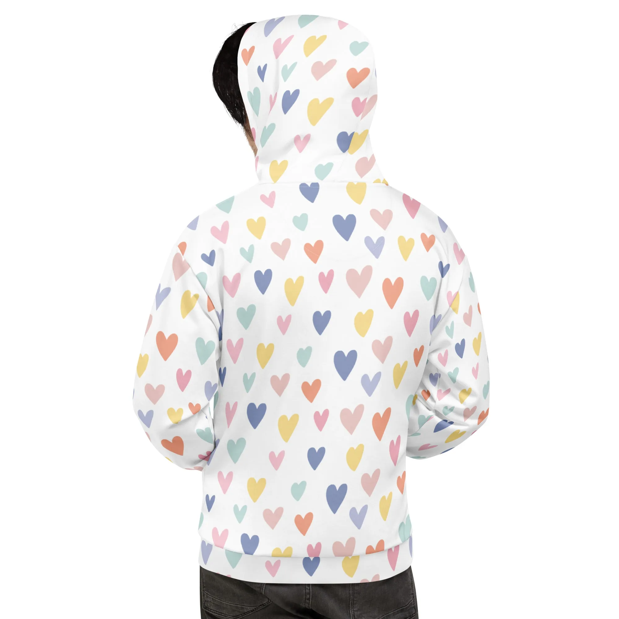 Valentines Day Hoodie - Love Hearts (Glamourange Valentine Day Gifts Hoodies - Design 0010)
