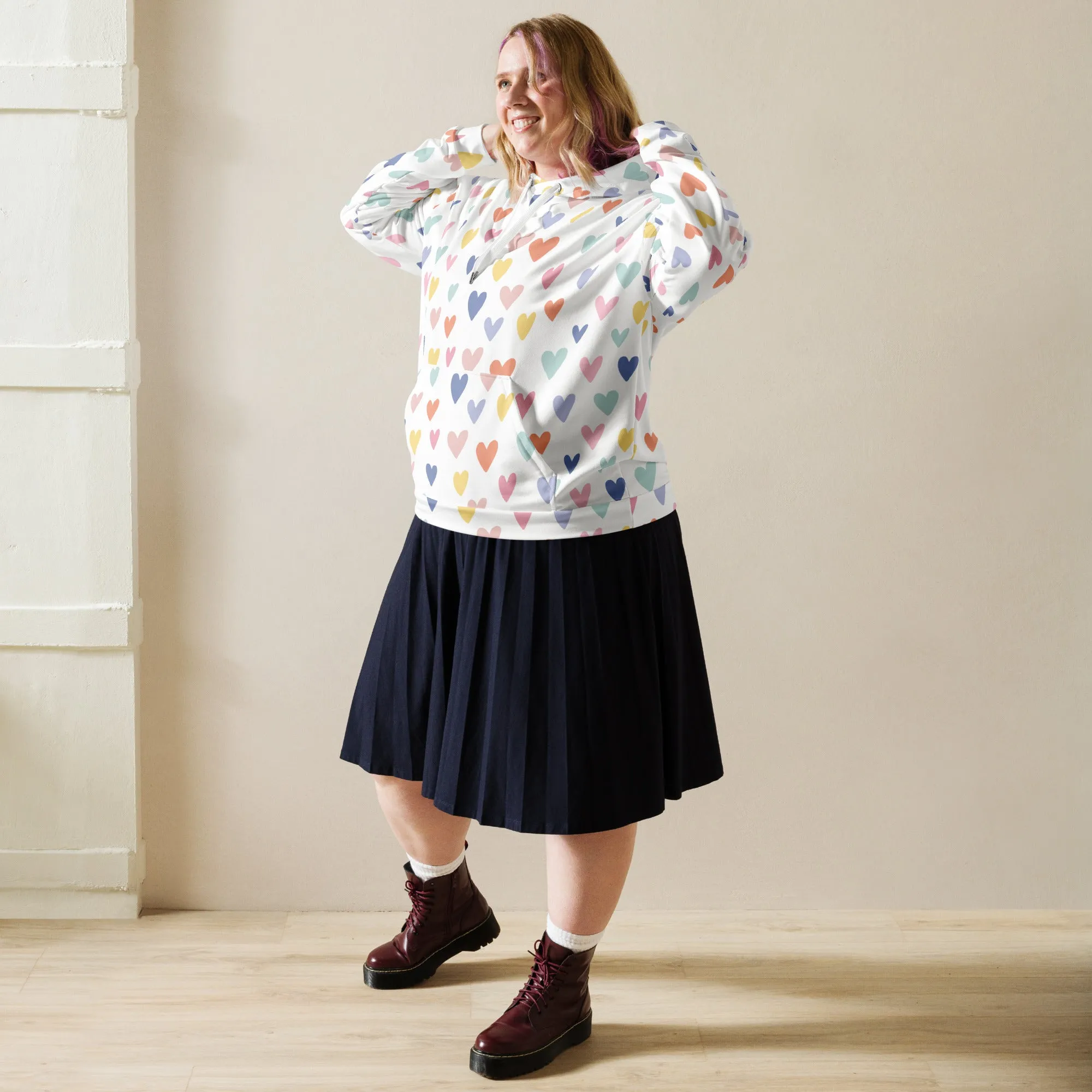 Valentines Day Hoodie - Love Hearts (Glamourange Valentine Day Gifts Hoodies - Design 0010)