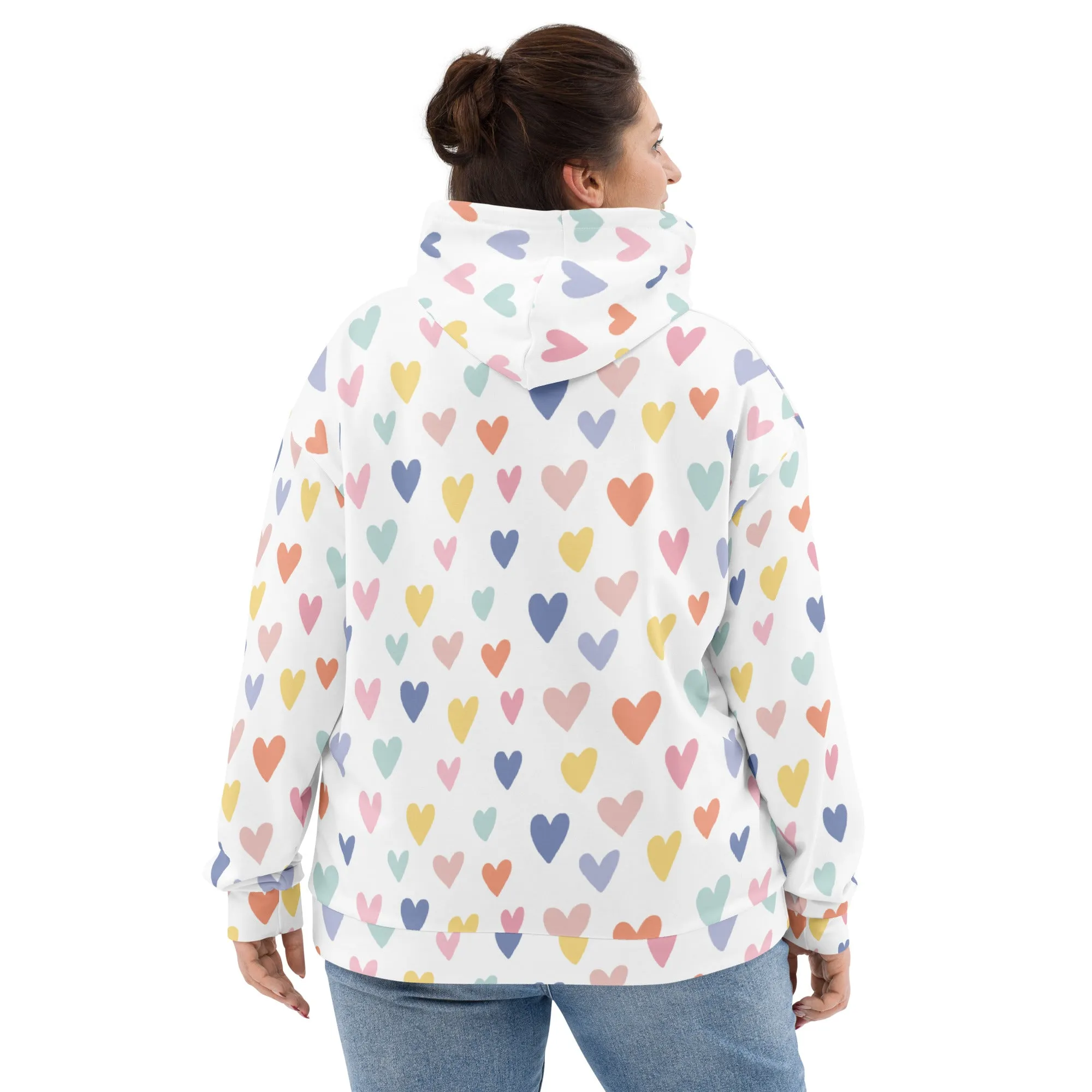 Valentines Day Hoodie - Love Hearts (Glamourange Valentine Day Gifts Hoodies - Design 0010)