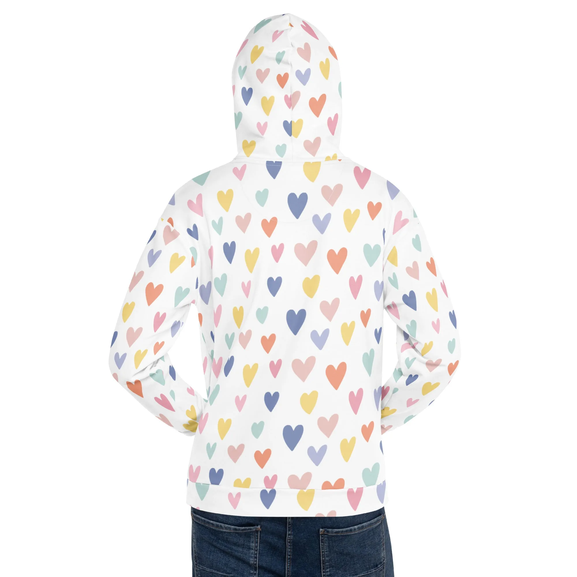 Valentines Day Hoodie - Love Hearts (Glamourange Valentine Day Gifts Hoodies - Design 0010)