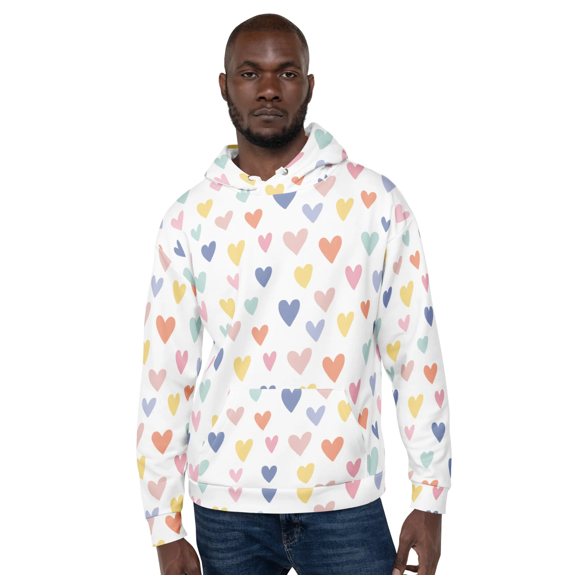 Valentines Day Hoodie - Love Hearts (Glamourange Valentine Day Gifts Hoodies - Design 0010)