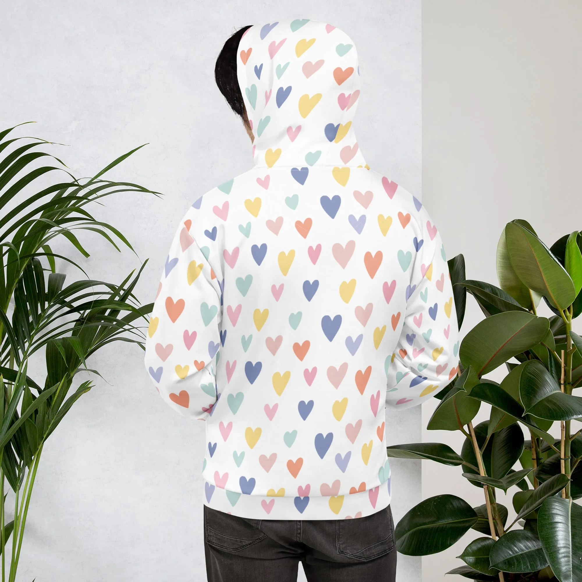 Valentines Day Hoodie - Love Hearts (Glamourange Valentine Day Gifts Hoodies - Design 0010)