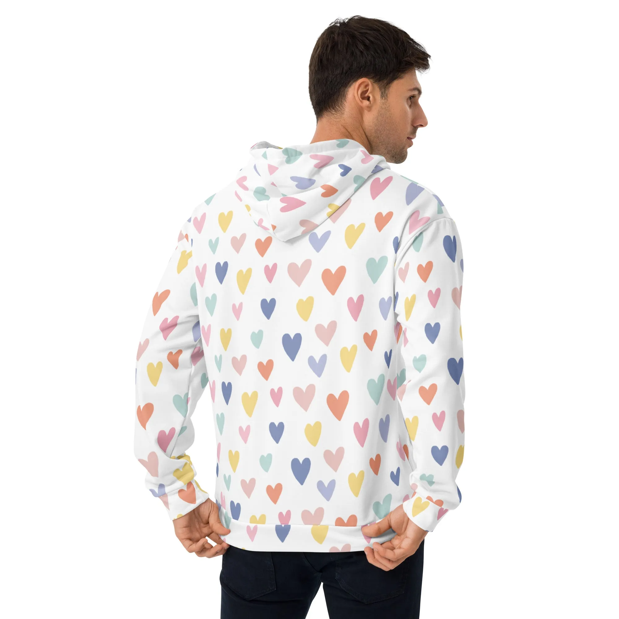 Valentines Day Hoodie - Love Hearts (Glamourange Valentine Day Gifts Hoodies - Design 0010)