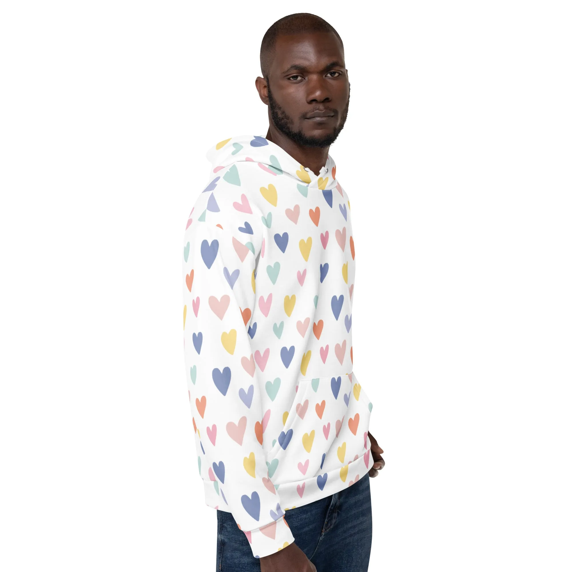 Valentines Day Hoodie - Love Hearts (Glamourange Valentine Day Gifts Hoodies - Design 0010)