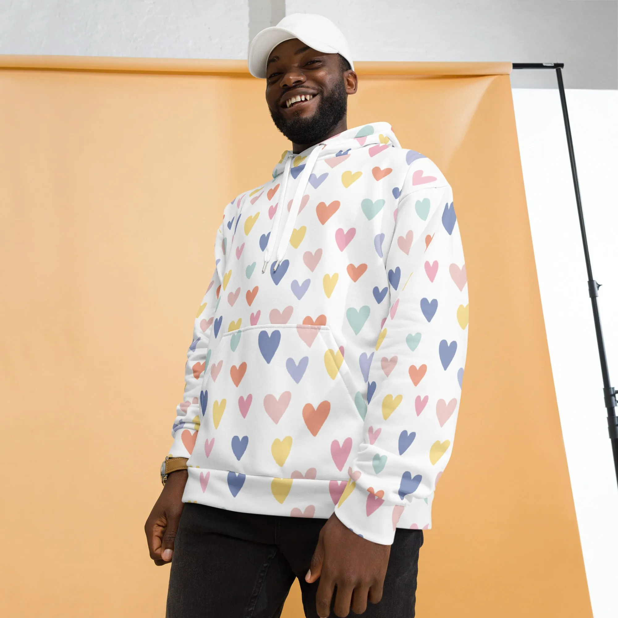 Valentines Day Hoodie - Love Hearts (Glamourange Valentine Day Gifts Hoodies - Design 0010)