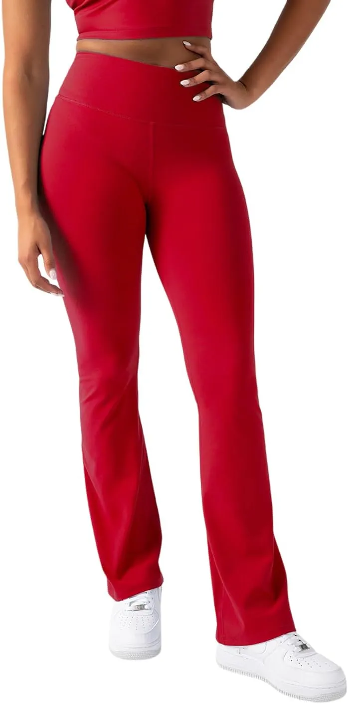 YITTY Active Women's UltraLuxe Kick Flare High Waist Legging, Athleisure, 4-Way-Stretch